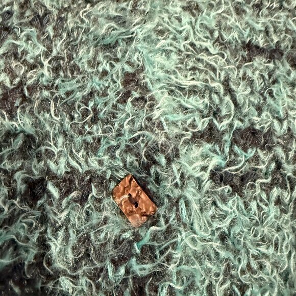 Sigrid Olsen Fuzzy Cardigan Sweater Ombre Blue Wool Artsy Boho LARGE#SOMU6920 - Picture 7 of 15